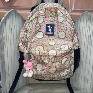 Pink and Green Wildkin Kids Backpack w/Sanrio PEZ Dispenser